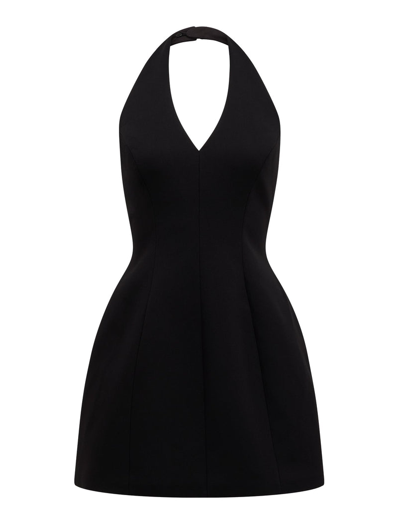 Riley Structured Halter Mini Dress Forever New