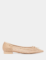 Tamara Pointy Toe Flat Pump Nude Forever New