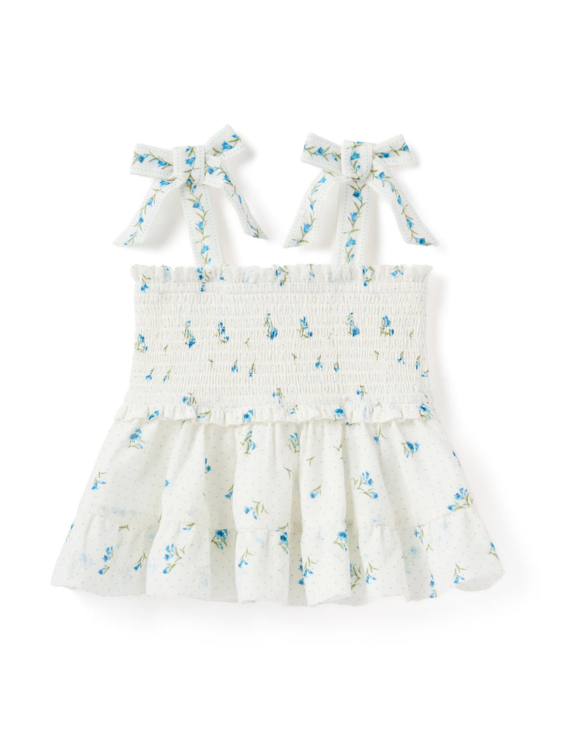 Adelaide Girls Shirred Peplum Top Forever New