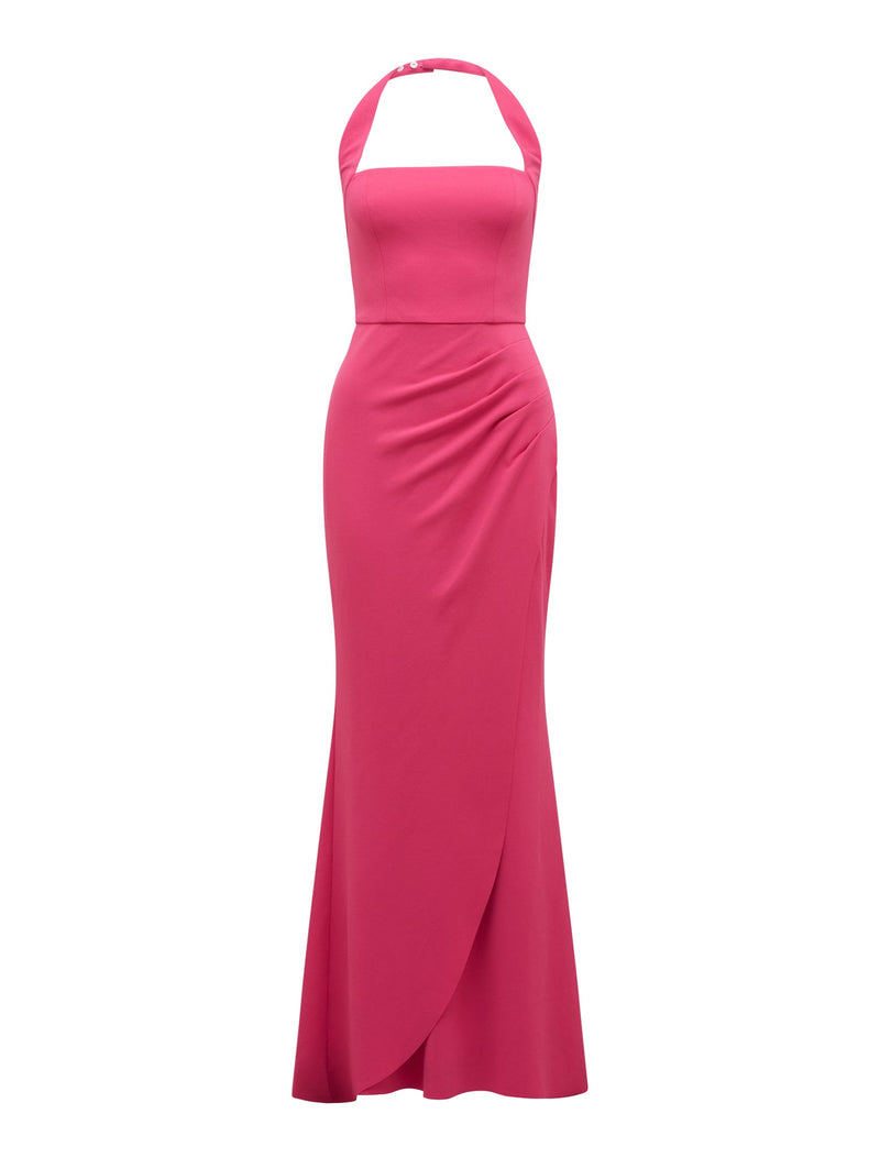 Willow Halter Wrap Maxi Dress Fuchsia | Forever New Willow Halter Wrap Maxi Dress Fuchsia | Forever New