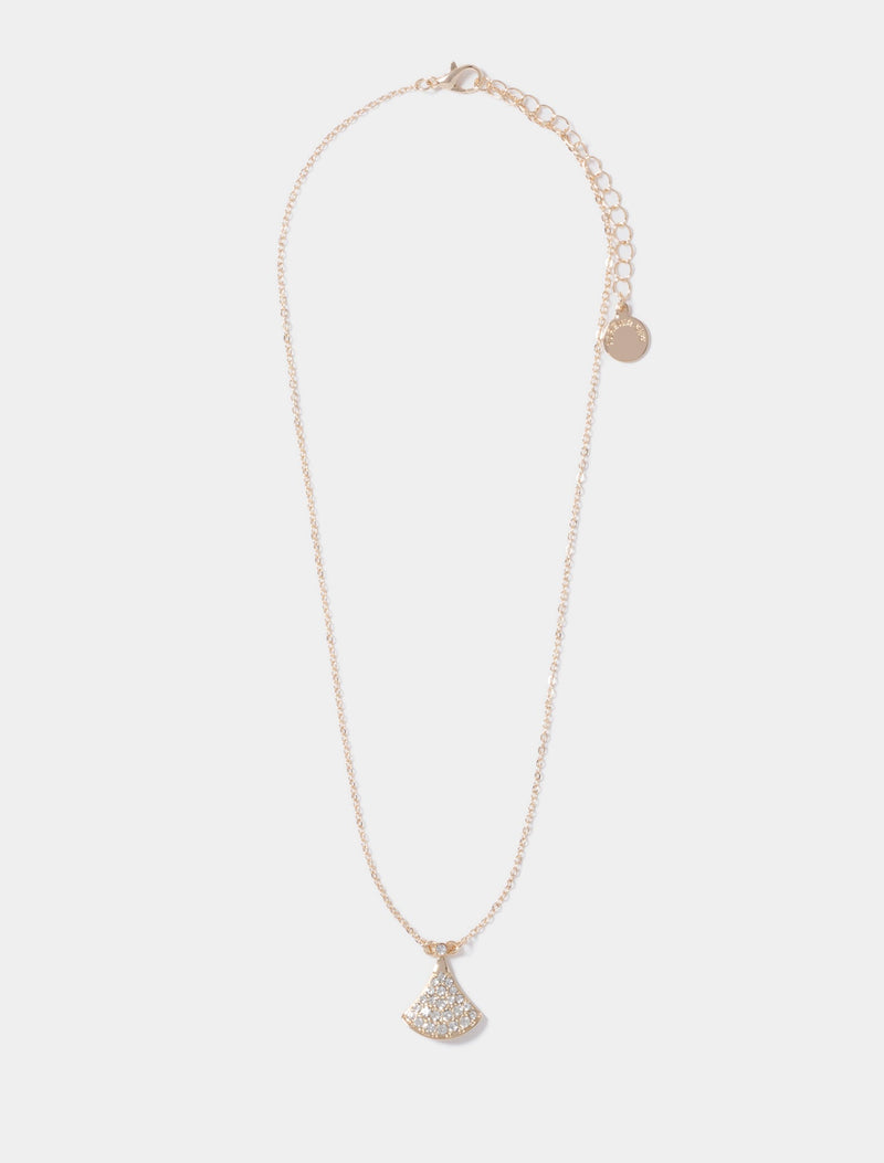 Gemma Stone Fan Pendant Necklace