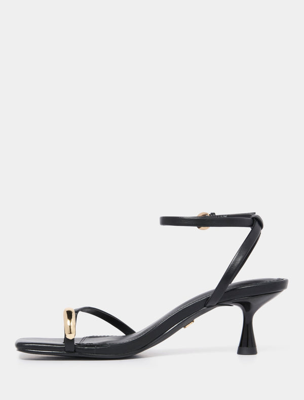 Tatiana Toe Loop Trim Strappy Sandal Heel Forever New