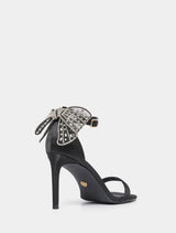 Janelle Jewelled Bow Trim Sandal Heel Forever New