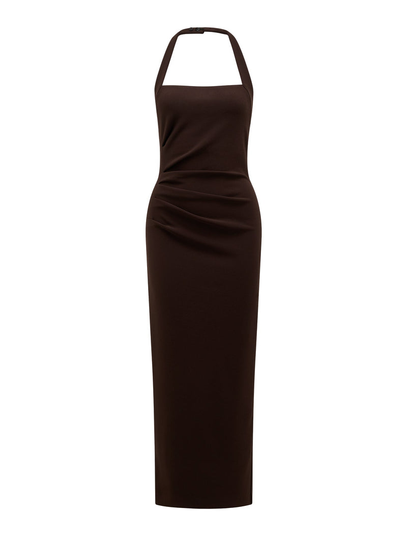 Georgie Halter Ruched Bodycon Dress Forever New