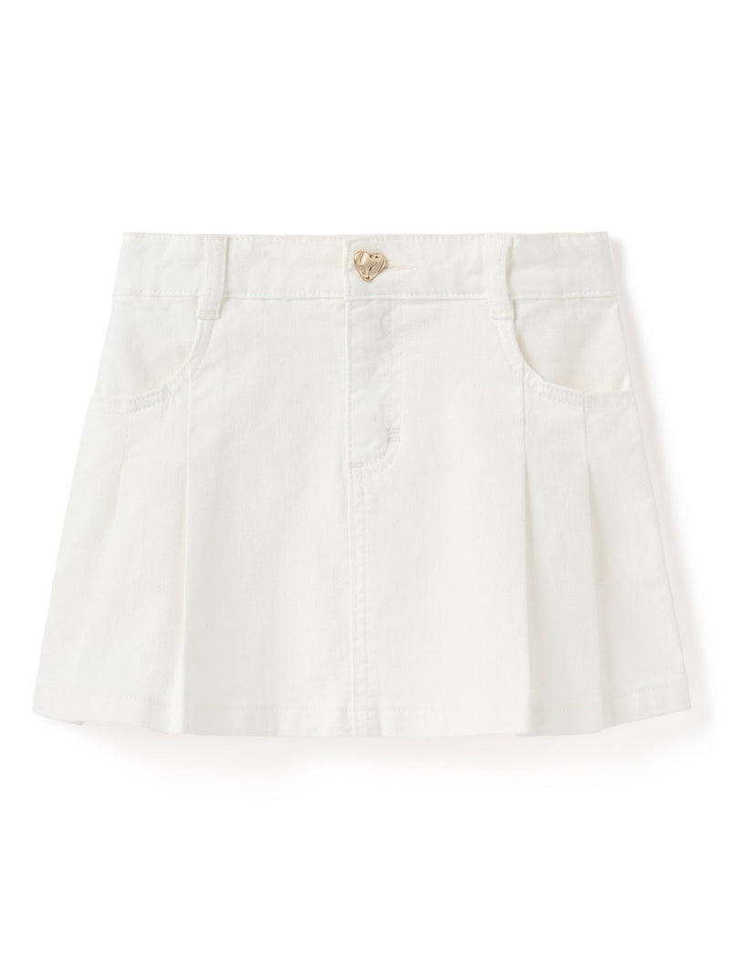 Davina Pleated Girls Denim Skirt Forever New