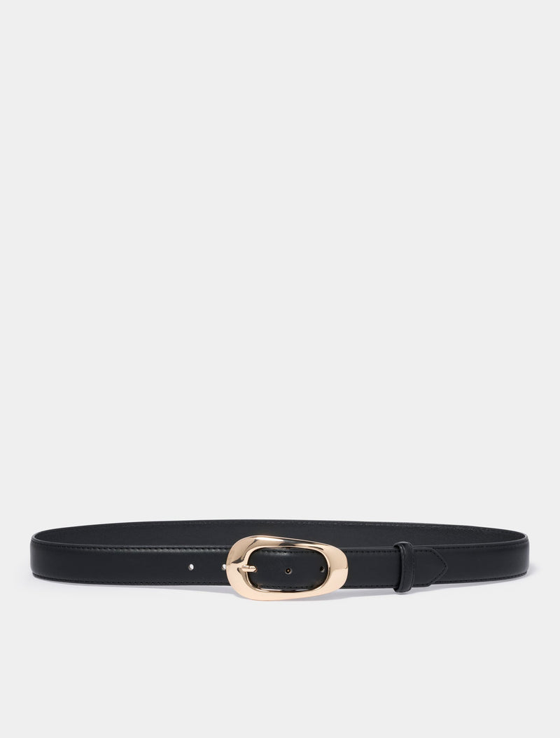 Carla Curve Buckle Belt Black Forever New