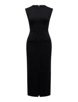 Chloe Extended Shoulder Knit Midi Dress Forever New