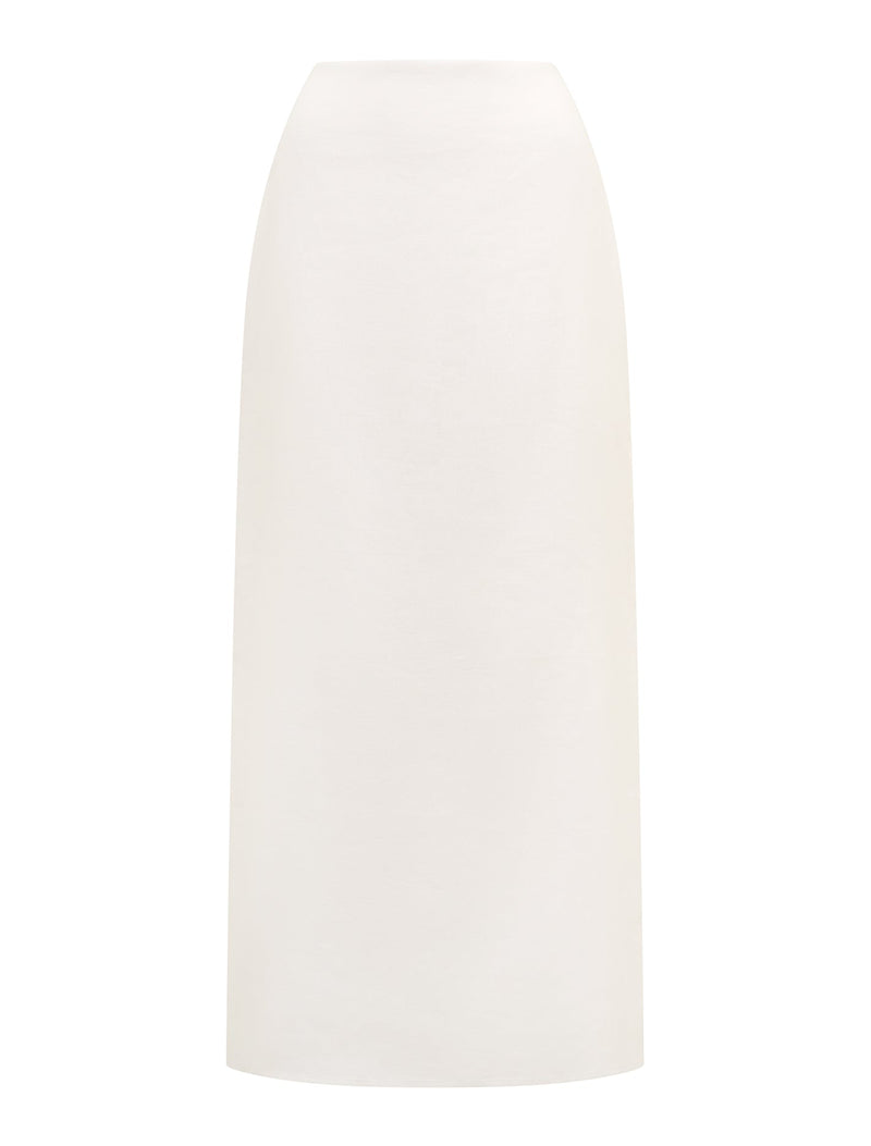 Maggie Petite Linen Column Maxi Skirt Forever New