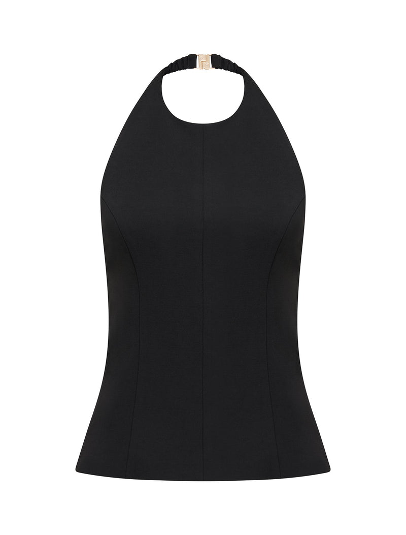 Kate Peplum Halter Top Forever New