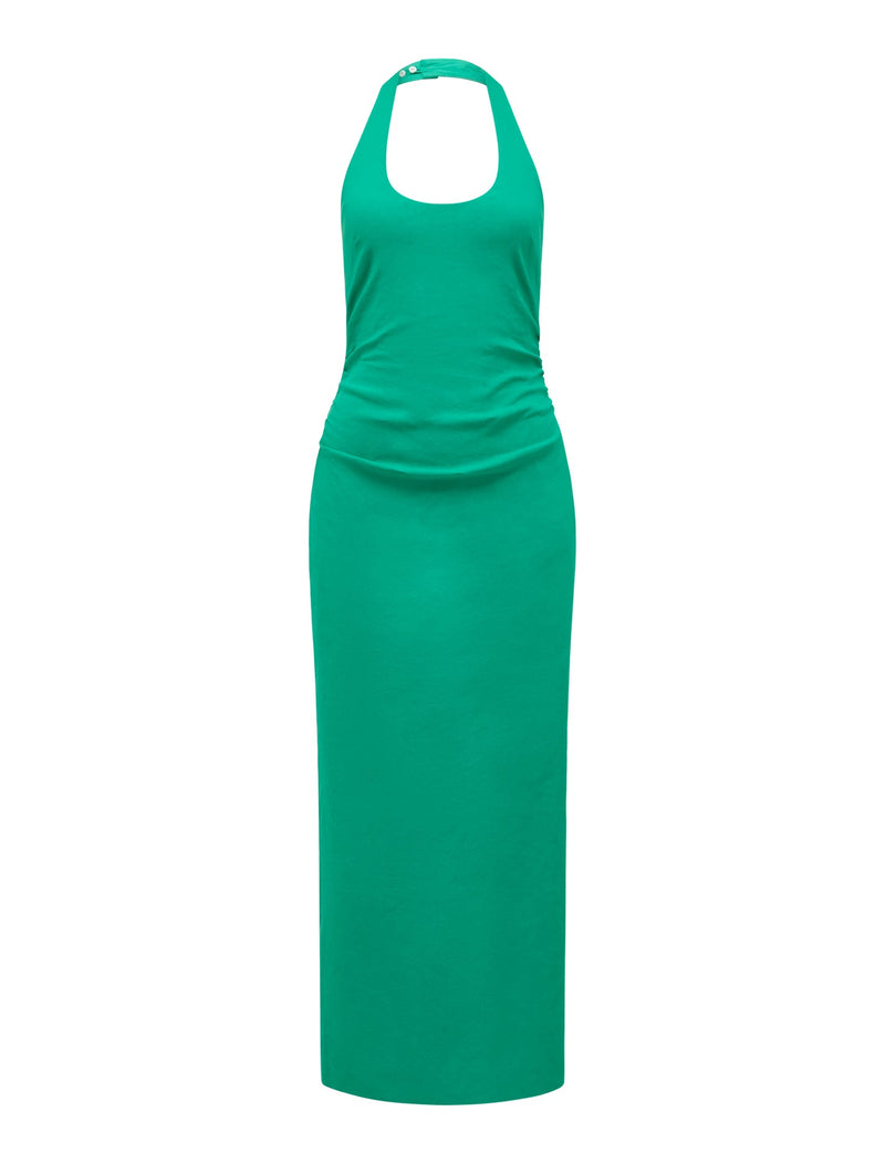 Esmee U-Neck Stretch Linen Midi Dress Forever New