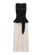 Peony Pleat Mixed Dress Forever New