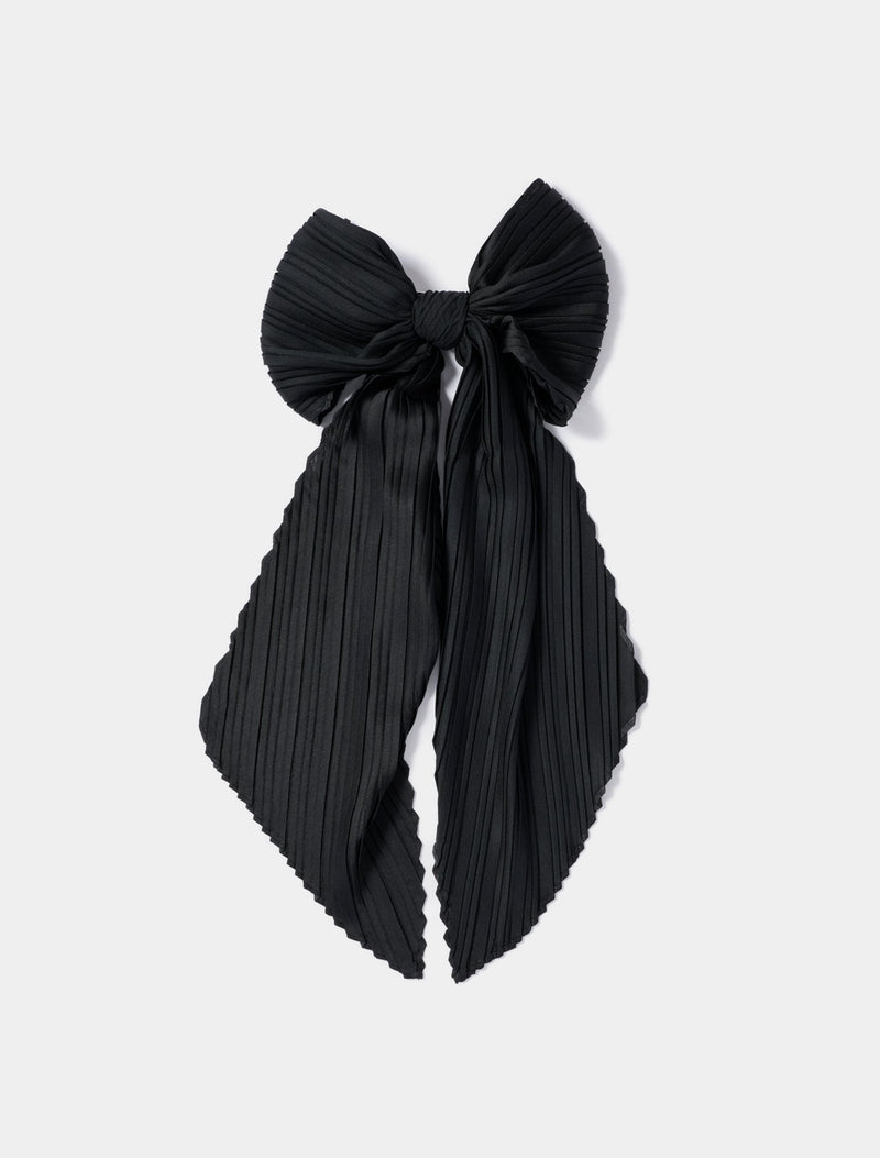 Athena Pleat Barrette Bow 0 Black Forever New