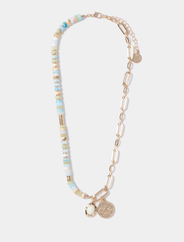 Bailee Stone And Chain Necklace 0 Multi Forever New