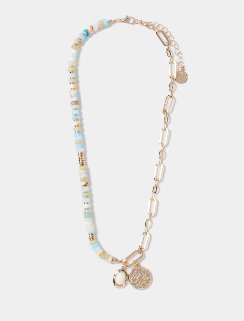 Bailee Stone And Chain Necklace 0 Multi Forever New