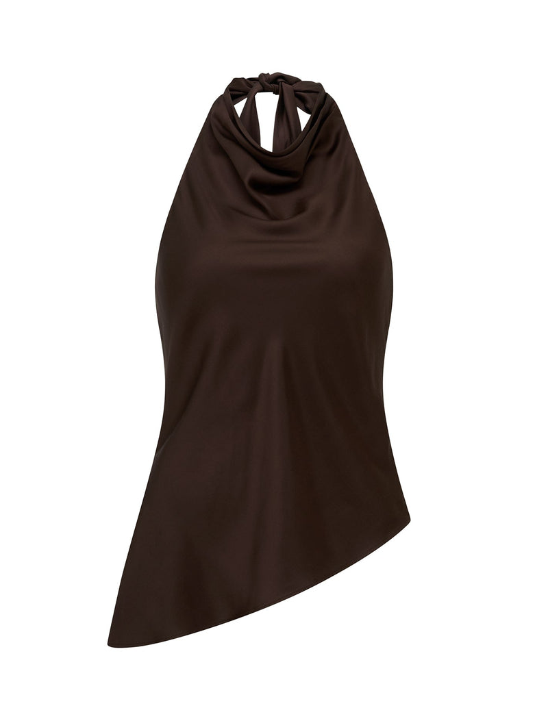 Skyler Halter Satin Top Forever New