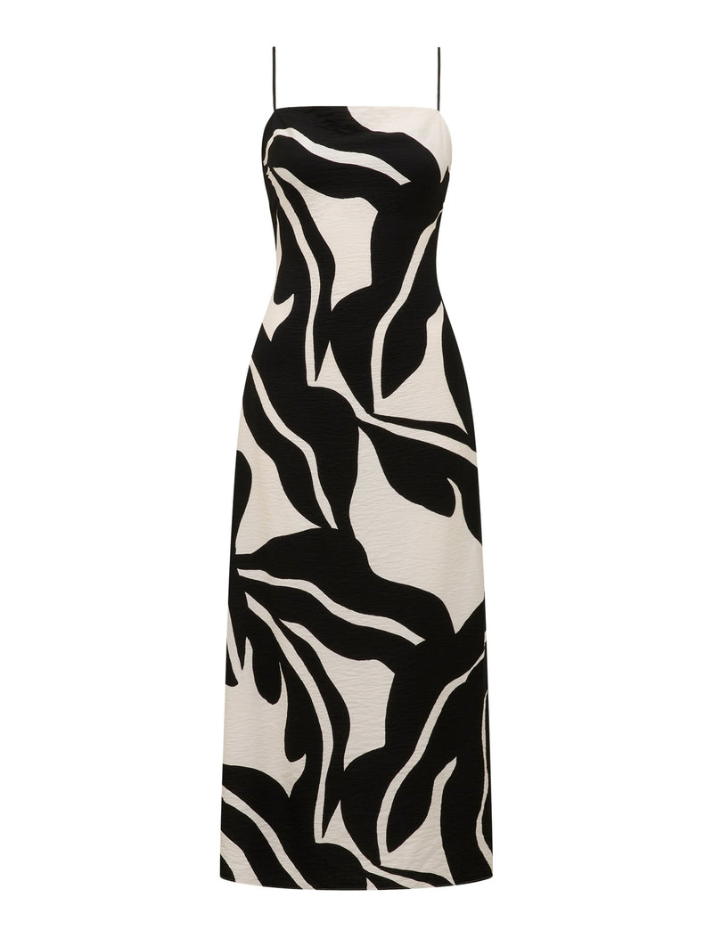Anella Textured Tie Back Maxi Dress Forever New