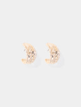 Signature Maddy Molten Hoop Earrings 0 Gold Forever New