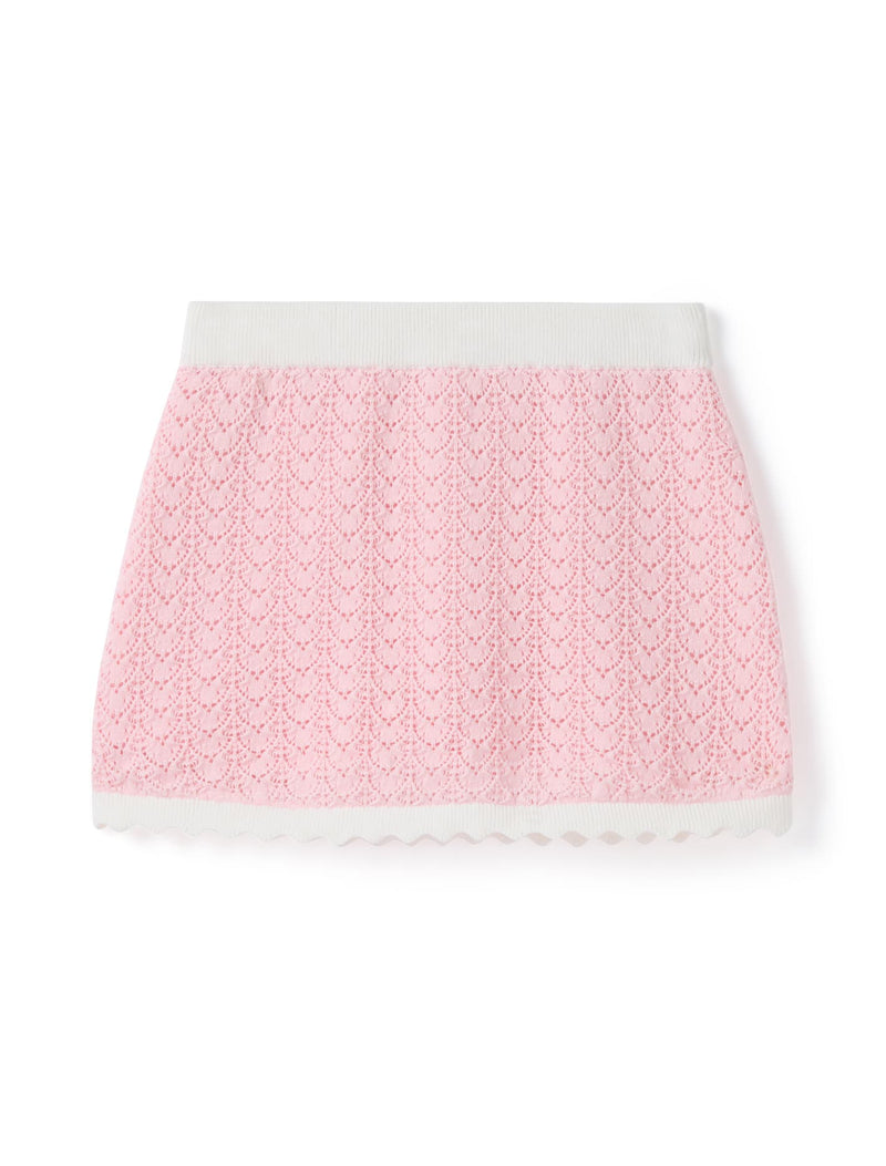 Connie Girls Scallop Knit Skirt Forever New