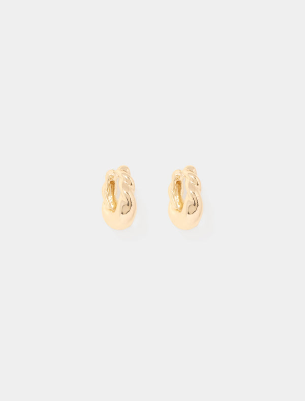 Nell Twist Hinge Earrings 0 Gold Plated Forever New