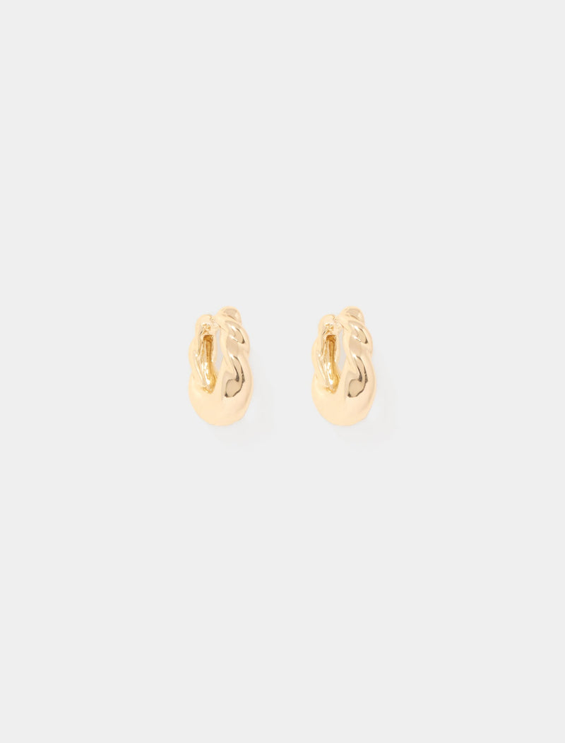 Nell Twist Hinge Earrings 0 Gold Plated Forever New