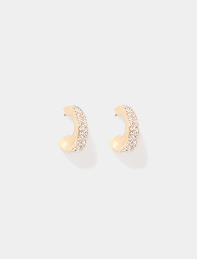 Shiloh Angle Stone Earrings 0 Gold Crystal Forever New