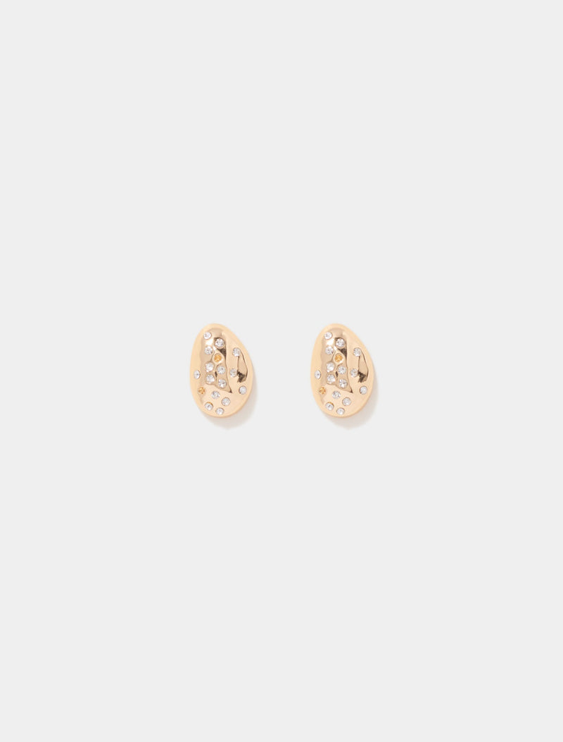 Natalie Stone Droplet Earrings 0 Gold Crystal Forever New