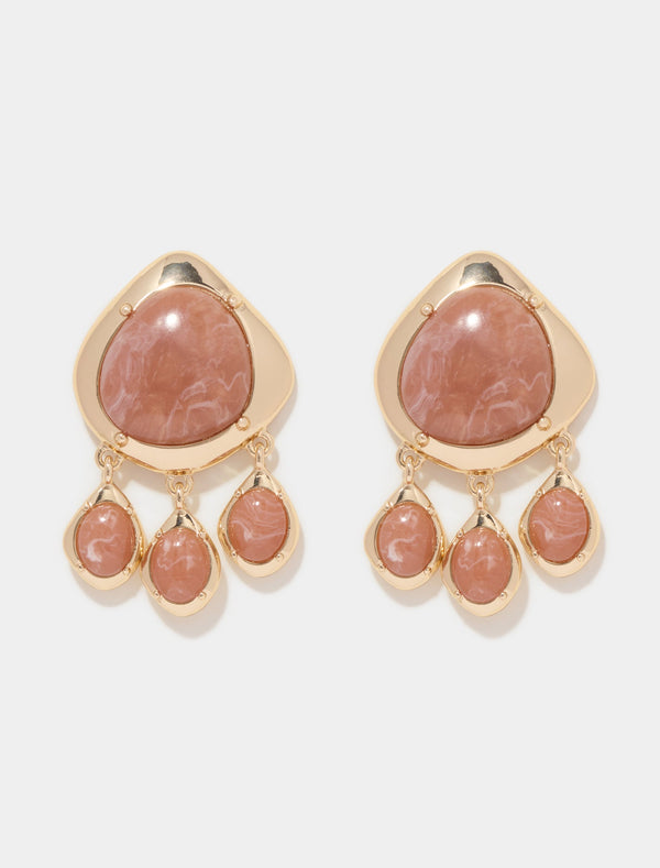 Signature Leia Stone Drop Earrings 0 Amber Gold Forever New