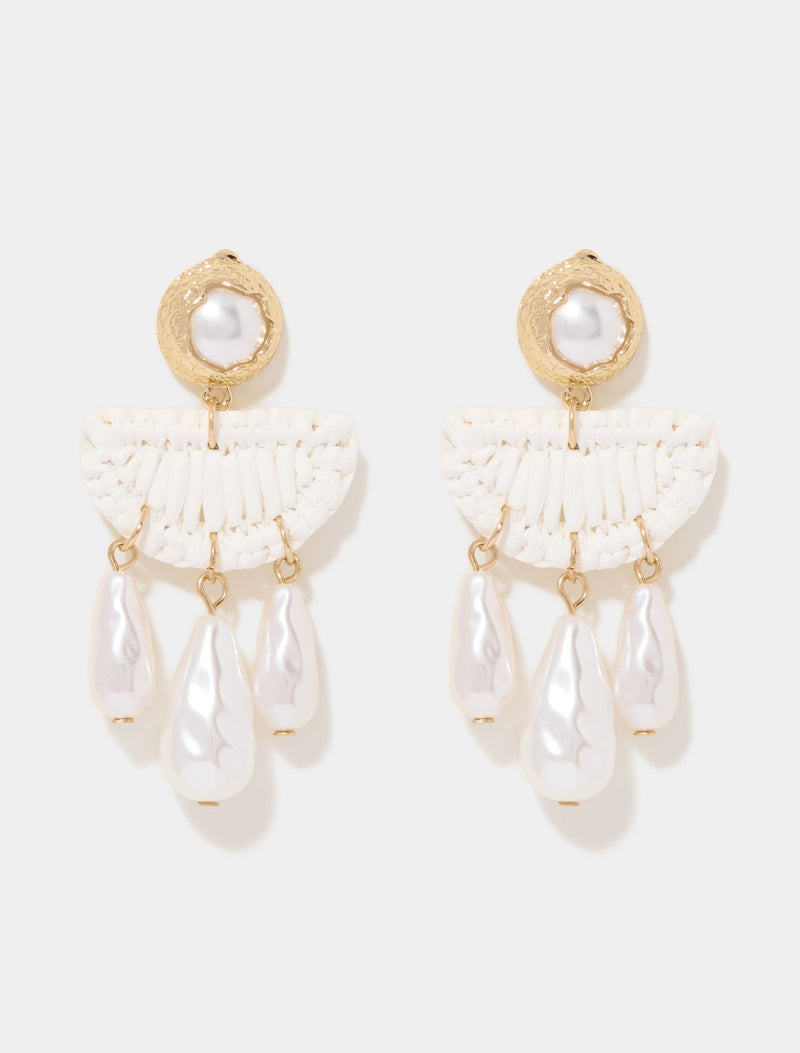 Signature Rachel Pearl Earrings 0 Pearl Gold Forever New