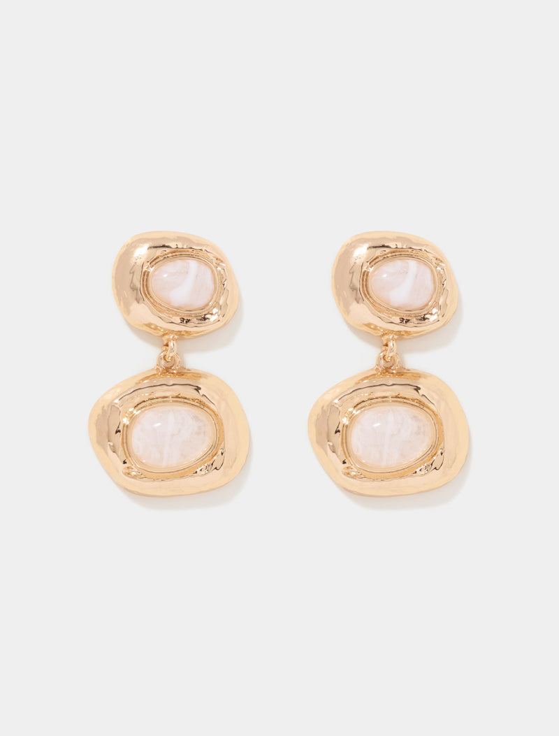 Signature Miriam Stone Drop Earrings 0 White Gold Forever New