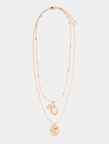 Signature Miriam Molten Stone Drop Necklace 0 White Gold Forever New