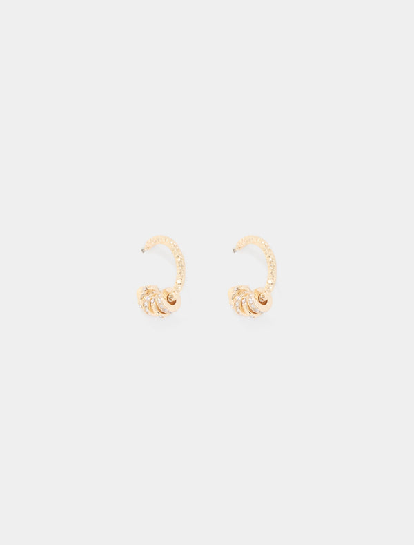 Lacey Link Hoop Earrings 0 Gold Forever New