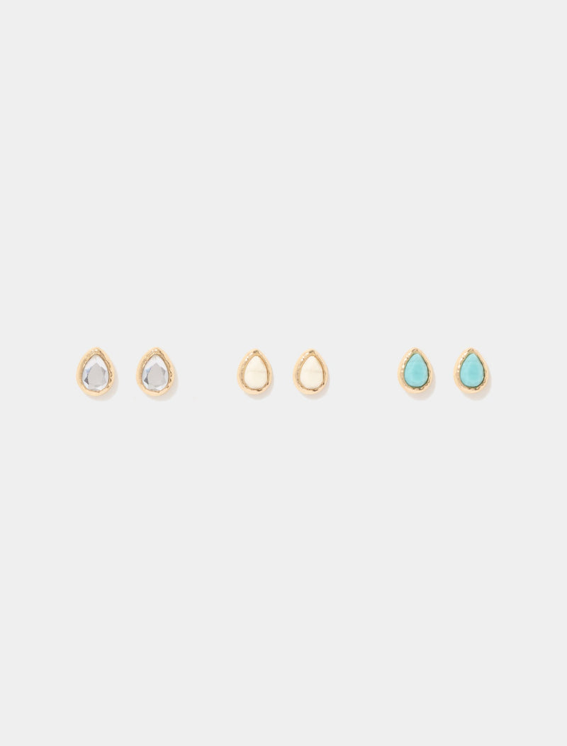 Mini Teardrop Multi Pack Earrings 0 Multi Forever New
