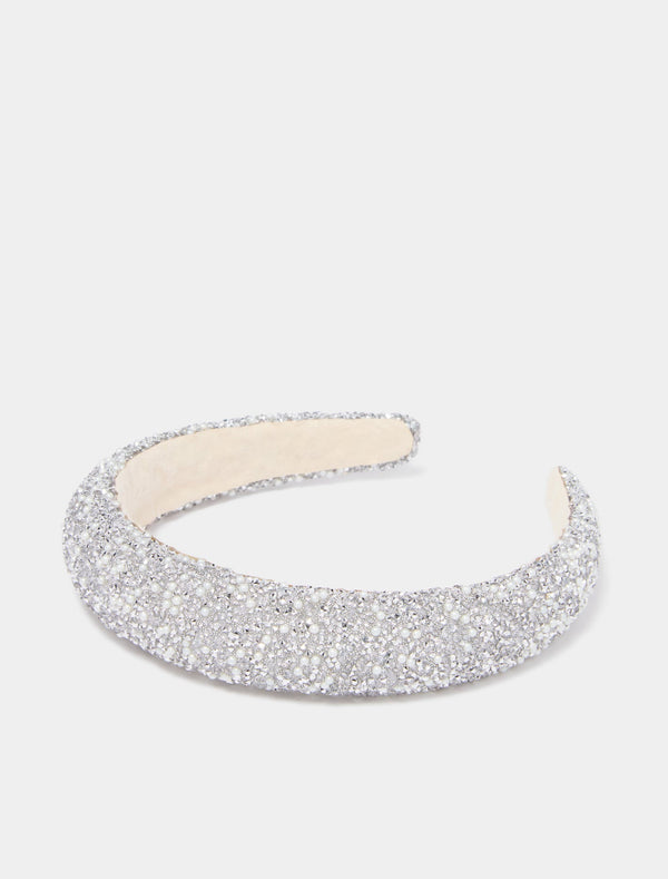 Harriet Crystal And Pearl Hairband 0 Silver Pearl Forever New