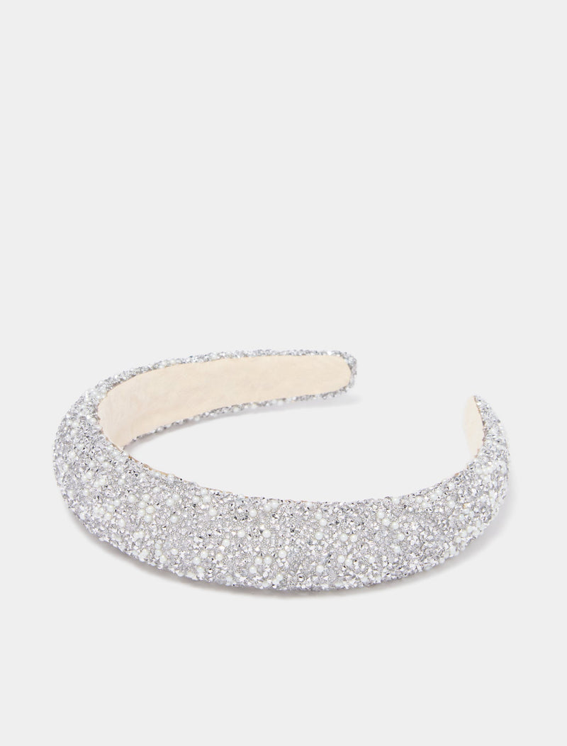 Harriet Crystal And Pearl Hairband 0 Silver Pearl Forever New