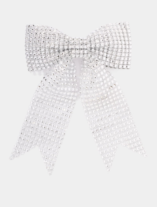 Cristalle Bow Clip 0 Silver Forever New