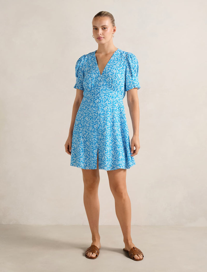 Saffron Printed Mini Sun Dress Forever New