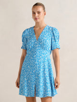 Saffron Printed Mini Sun Dress Forever New