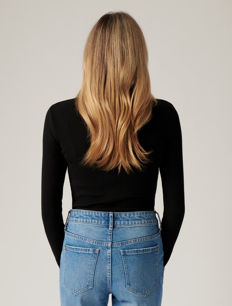 Winona Rib Long Sleeve Top Forever New