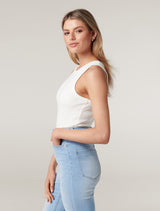 Remi Rib Racer Tank Top Forever New