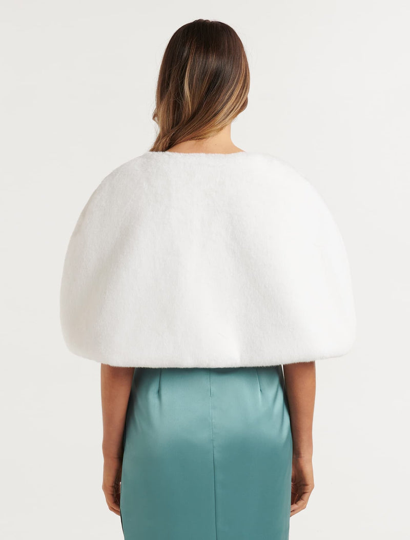 Clarissa Faux Fur Capelet Forever New