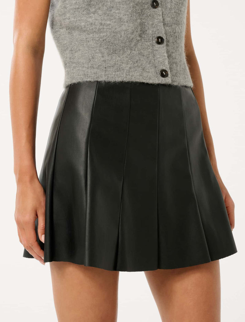 Pamela Vegan Leather Mini Skirt Forever New