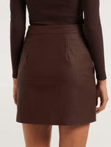 Ellen Vegan Leather Mini Skirt Forever New