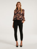 Amelia Printed Button Down Blouse Forever New