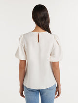 Ash Cutwork Yoke Blouse Forever New