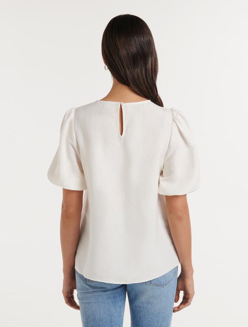 Ash Cutwork Yoke Blouse Forever New