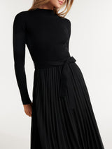 Penelope Woven Mix Knit Dress Forever New