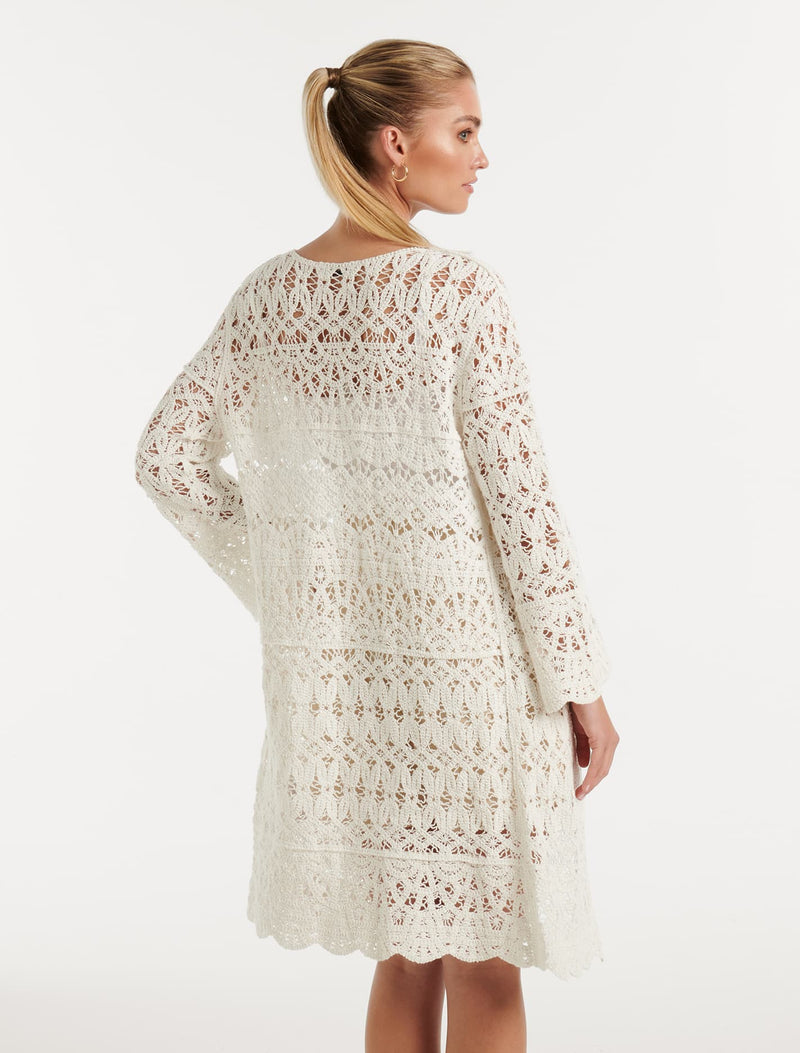 Simona Longline Crochet Kimono Forever New