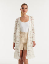 Simona Longline Crochet Kimono Forever New