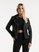 Heidi Pu Biker Jacket Black Forever New