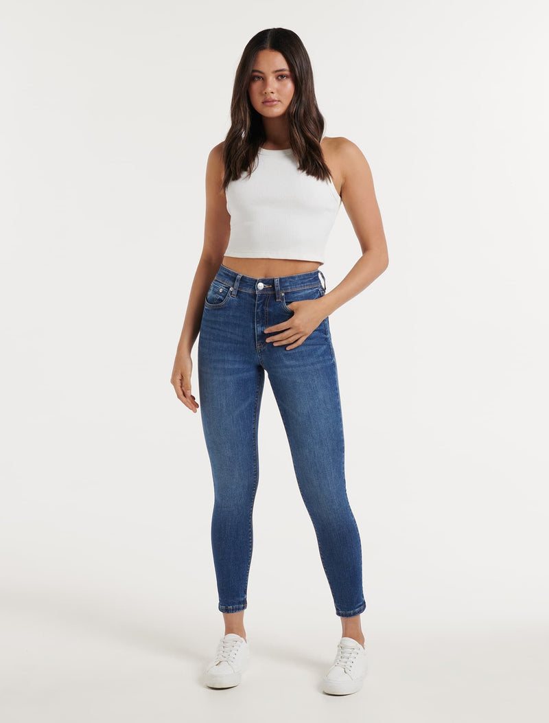 Nala Mid-Rise Skinny Jeans Forever New